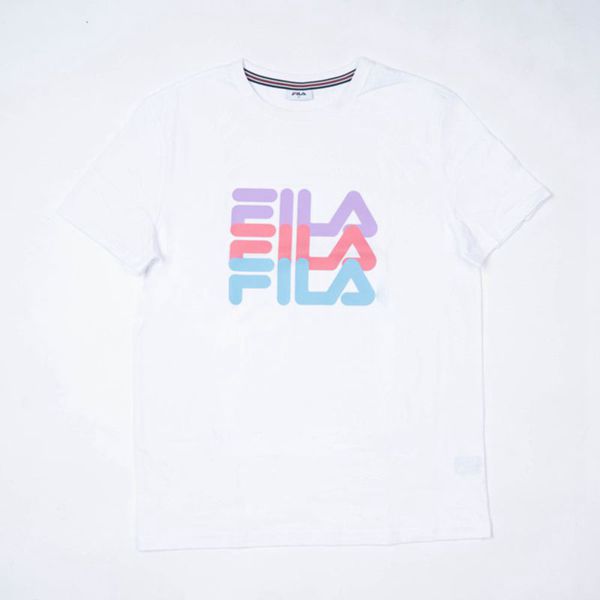 Fila Luna Oversized Women's T-Shirts - White,NZ 947-67230